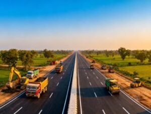 Mokama-Munger_four-lane_highway_project_under_construction_in_Bihar.